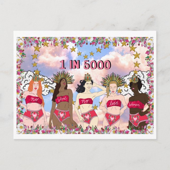 Postale MRKH 1 en 5000 No Womb, No less Woman- carte posta (Devant)