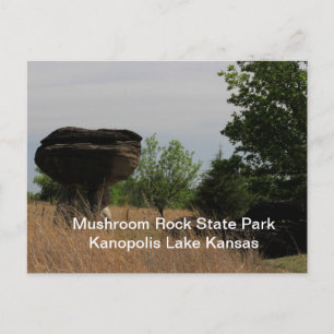 Postale Mushroom State Park Kanopolis Lake Carte POST CART