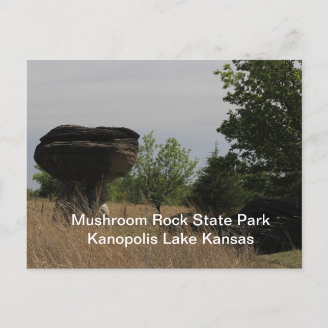 Postale Mushroom State Park Kanopolis Lake Carte POST CART (Devant)