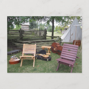 Postale Musicien "La famille qui joue ensemble" Carte post