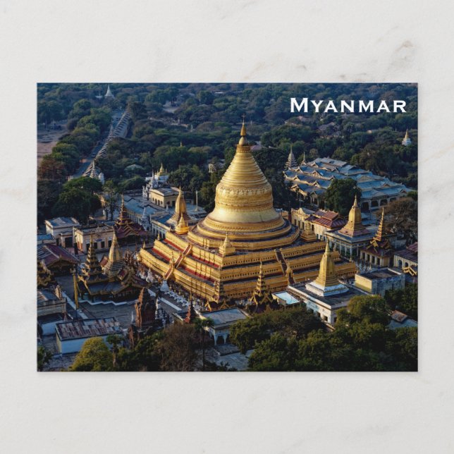 Postale Myanmar Vintage voyage Tourism Ajouter carte posta (Devant)