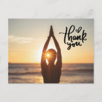 Namaste Yoga femme lever la main Merci Carte posta