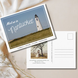 Postale Nantucket Wedding Enregistrer la date Carte postal