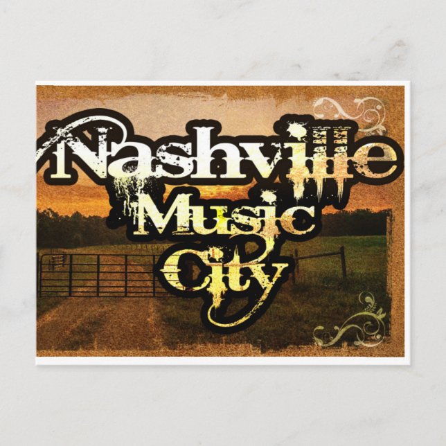 Postale Nashville, TN Musique Vintage Cassette Carte posta (Devant)