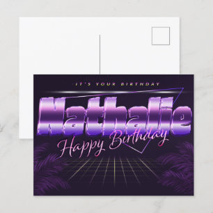 Postale Nathalie Nom Prénom Anniversaire de la carte posta