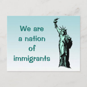 Postale Nation des immigrants Statue de la Liberté Carte p