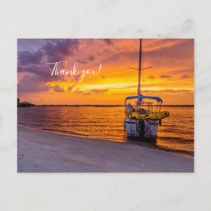 Postale Navarre Floride Feu Coucher de soleil Merci Carte