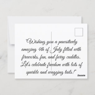 Postale Né à Sparkle - jolie carte 4 juillet plat avec