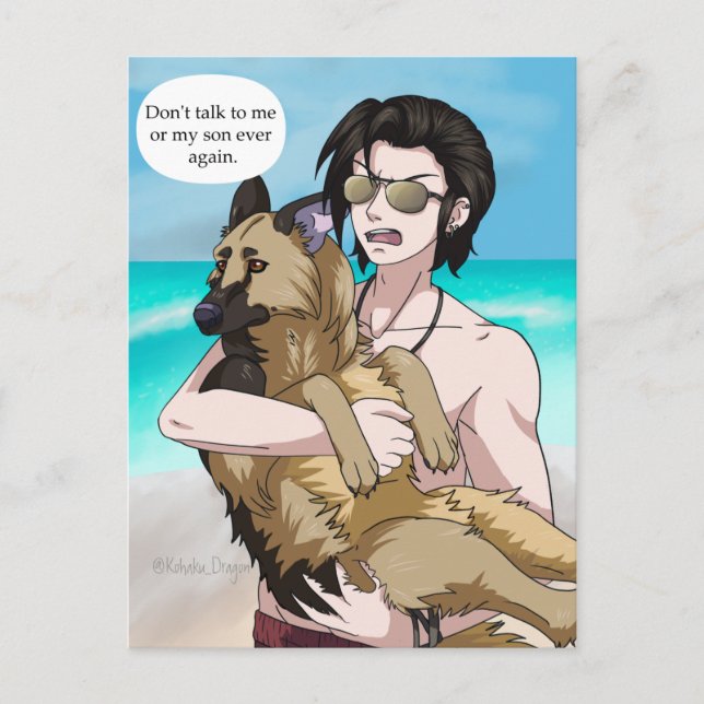 Postale Ne me parlez pas ou ne parlez pas à ma carte (Devant)