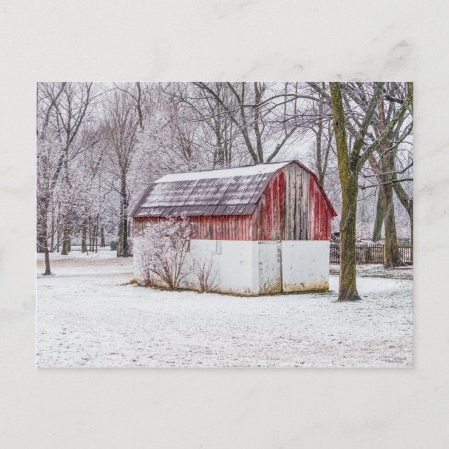 Postale Neige À La Carte Poste Vierge De La Grange Rouge (Devant)
