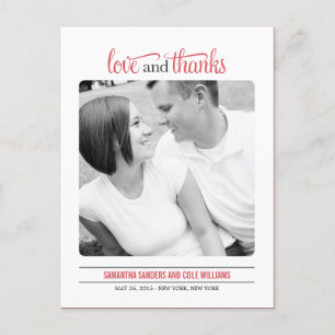Postale Nettoyer le Carte de remerciements Mariage