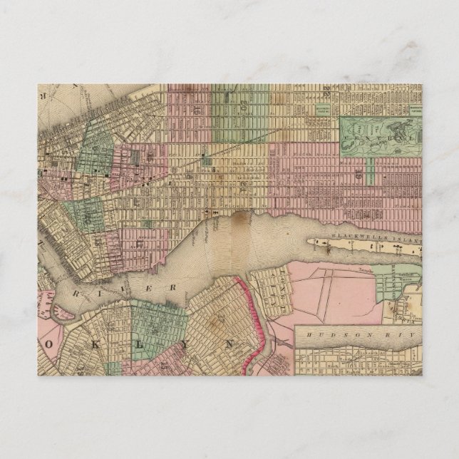Postale New York, Brooklyn Carte par Mitchell (Devant)