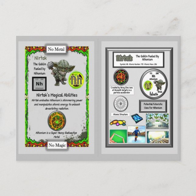 Postale Nirtak Présente la Carte à Collectionner Nihonium (Devant)