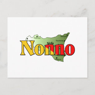 Postale Nonno avec carte de la Sicile