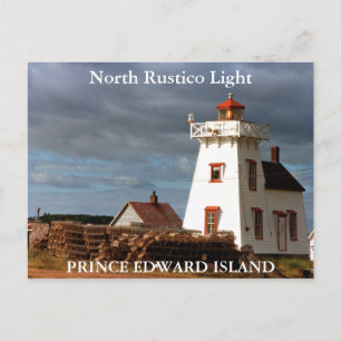 Postale North Rustico Light, Île-du-Prince-Édouard Carte p