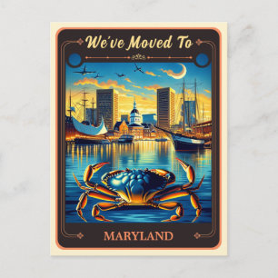 Postale Nous avons déménagé dans le Maryland Carte posta