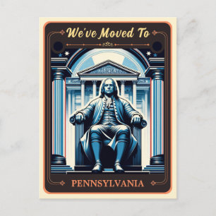 Postale Nous avons déménagé en Pennsylvanie Carte postal