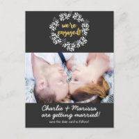 NOUS SOMMES FIANCÉS Annonce Carte photo de mariage