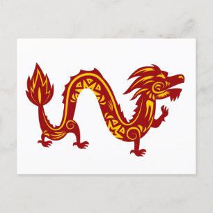 Postale Nouvel An Lunaire De Dragon Zodiac Animal Carte Po