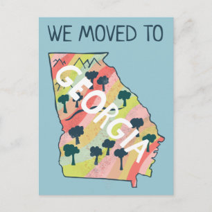 Postale NOUVELLE ADRESSE DE MAISON GEORGIE Carte illustrée