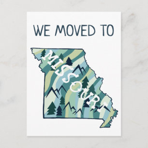 Postale NOUVELLE ADRESSE Déménagement Missouri State Carte