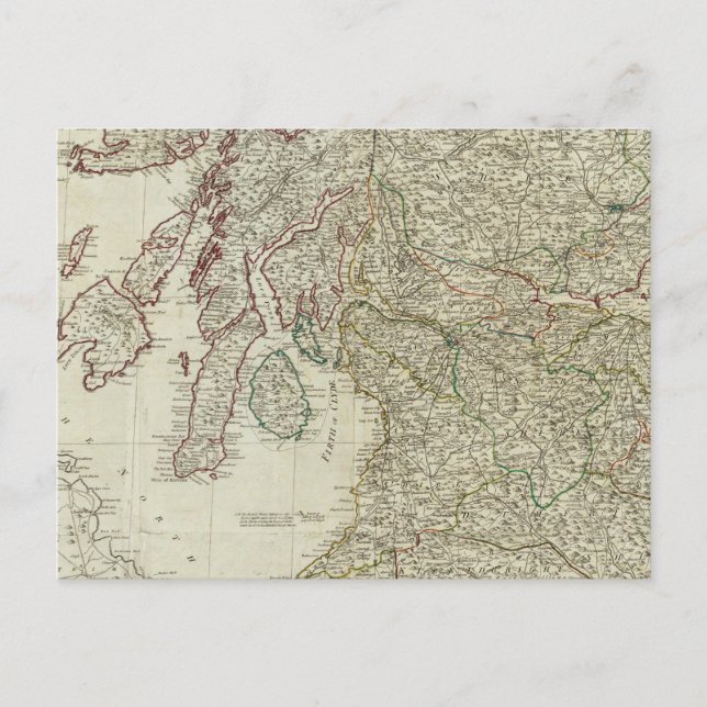 Postale Nouvelle carte correcte de l'Écosse (Devant)