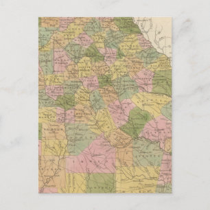 Postale Nouvelle Carte De La Géorgie