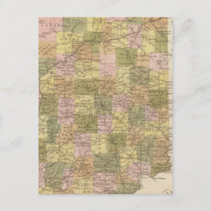 Postale Nouvelle carte de l'Indiana