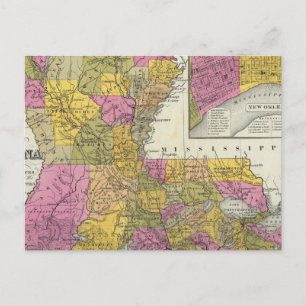 Postale Nouvelle Carte De Louisiane 3