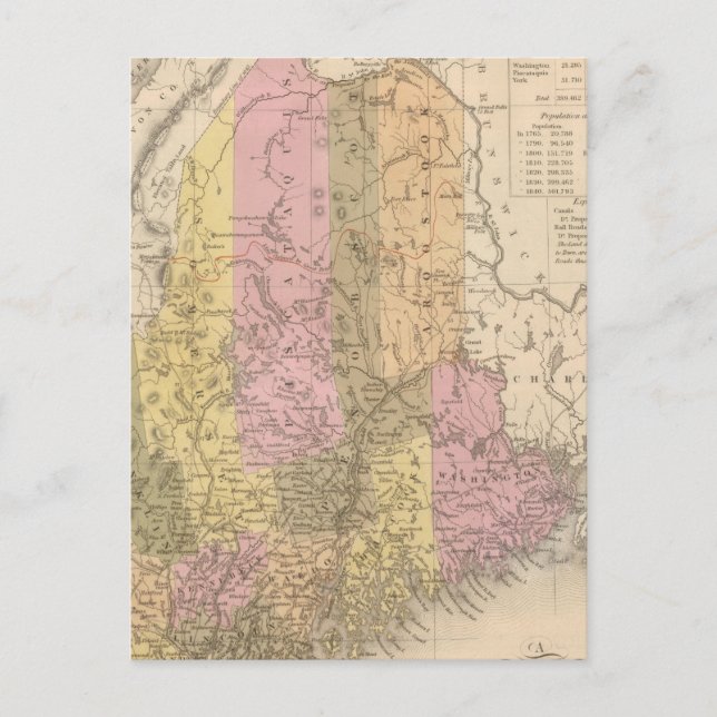 Postale Nouvelle carte du Maine (Devant)