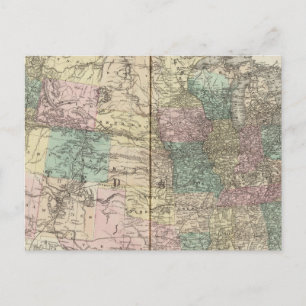 Postale Nouvelle carte ferroviaire des États-Unis