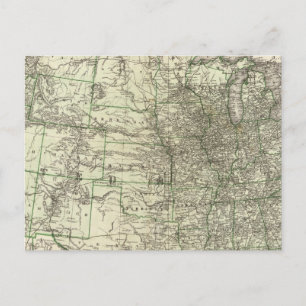 Postale Nouvelle carte ferroviaire des États-Unis 2