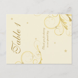 Postale Numéro de tableau Mariage carte Elegant Whimsical