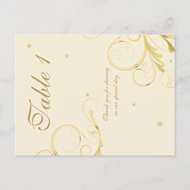 Postale Numéro de tableau Mariage carte Elegant Whimsical  (Devant)