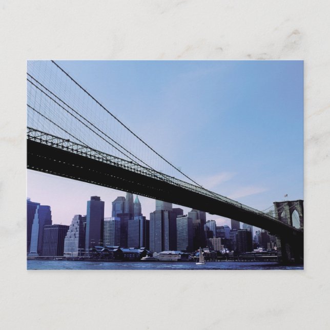 Postale NYC Brooklyn Bridge Manhattan New York carte posta (Devant)