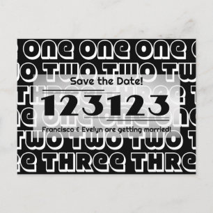 Postale NYE 2023 123123 Mariage Enregistrer la date Carte 