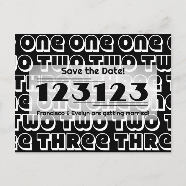 Postale NYE 2023 123123 Mariage Enregistrer la date Carte  (Devant)