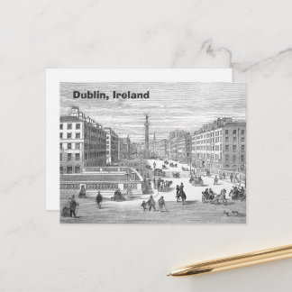 Postale O'Connell Street Vintage Dublin Irlande Carte post