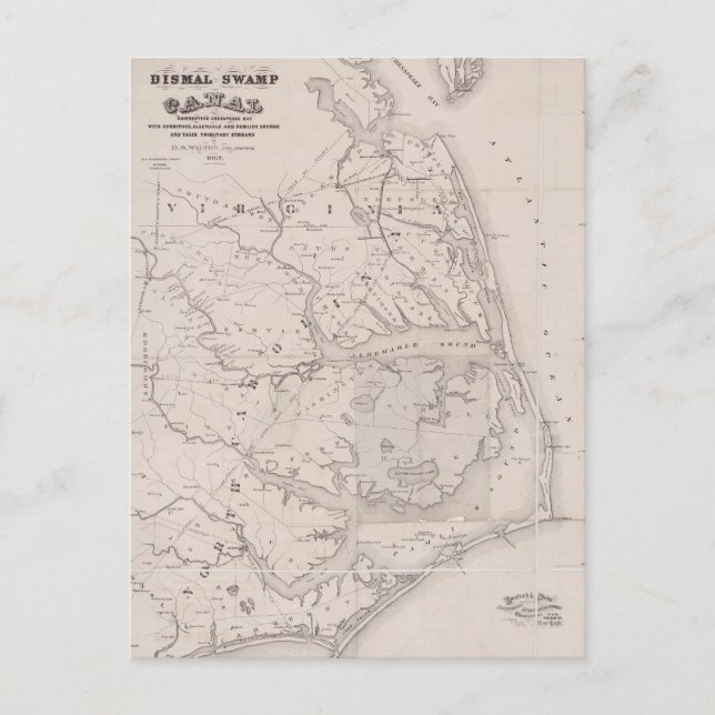 Postale Ocracoke Virginia 1867 Carte Antique (Devant)