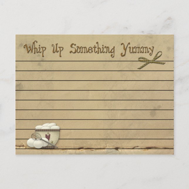 Postale OEufs de carte de recette (Devant)