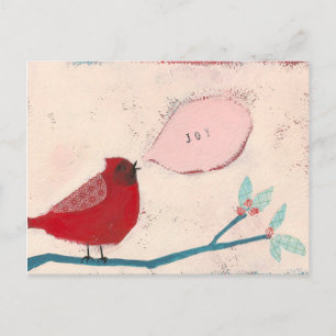 Postale oiseau sur carte de succursale