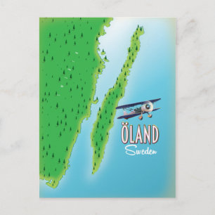 Postale Öland Suède carte de l'île