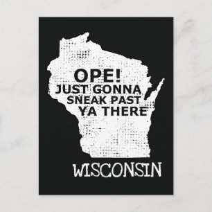 Postale Ope Sneak Passé Ya There Wisconsin Carte Citation 