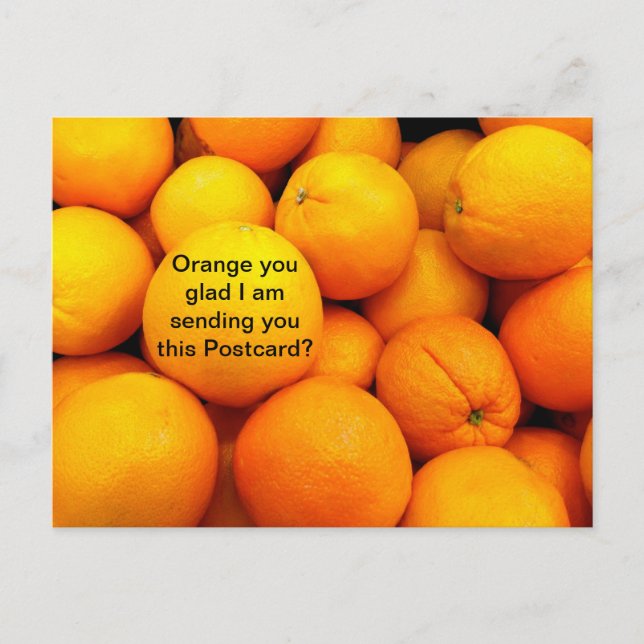 Postale Oranges sur une carte postale, Funky Fruit Food Ca (Devant)