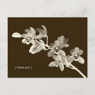 Postale Orchidée photo de fleur personnalisée carte de rem