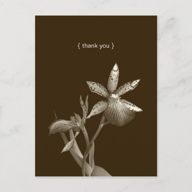 Postale Orchidée photo de fleur personnalisée carte de rem (Devant)