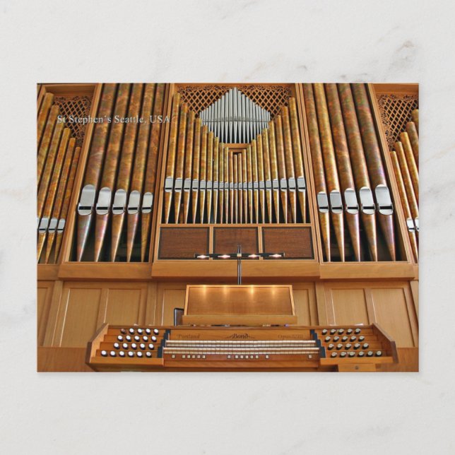 Postale Orgue de l'église St Stephen, Seattle, carte posta (Devant)