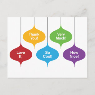 Postale Ornements rétro carte de remerciements cadeau de N