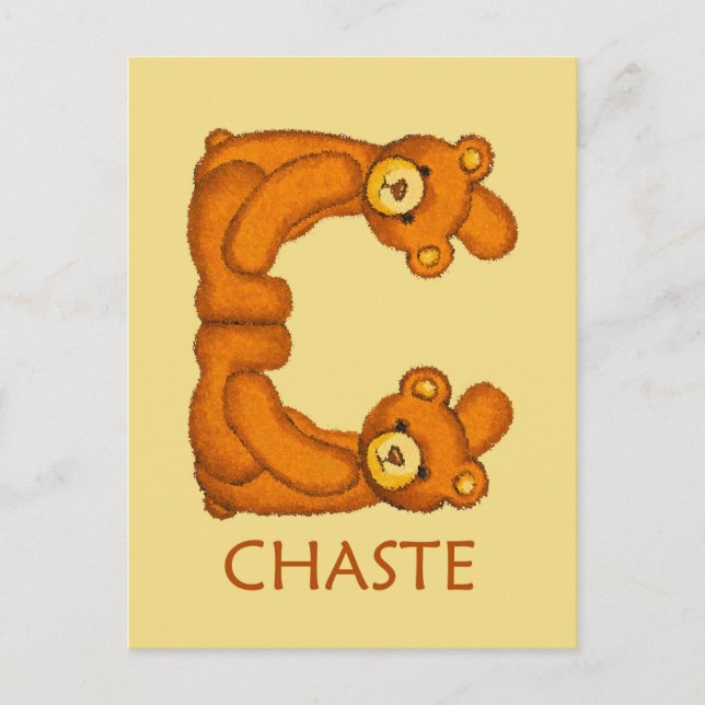 Postale Ours de la Bible ~ Écriture de la Chaste ~ Carte m (Devant)