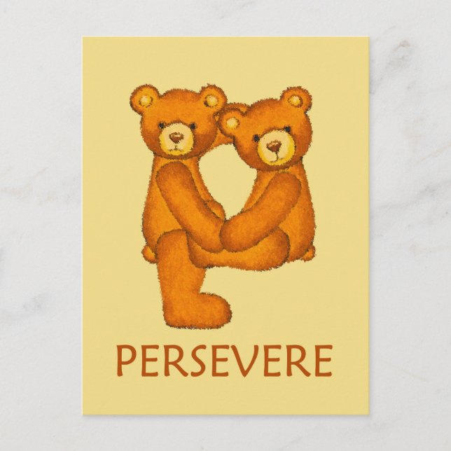 Postale Ours de la Bible ~ Écriture persévérante ~ Carte d (Devant)